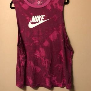 Pink TieDye Nike Tank Top